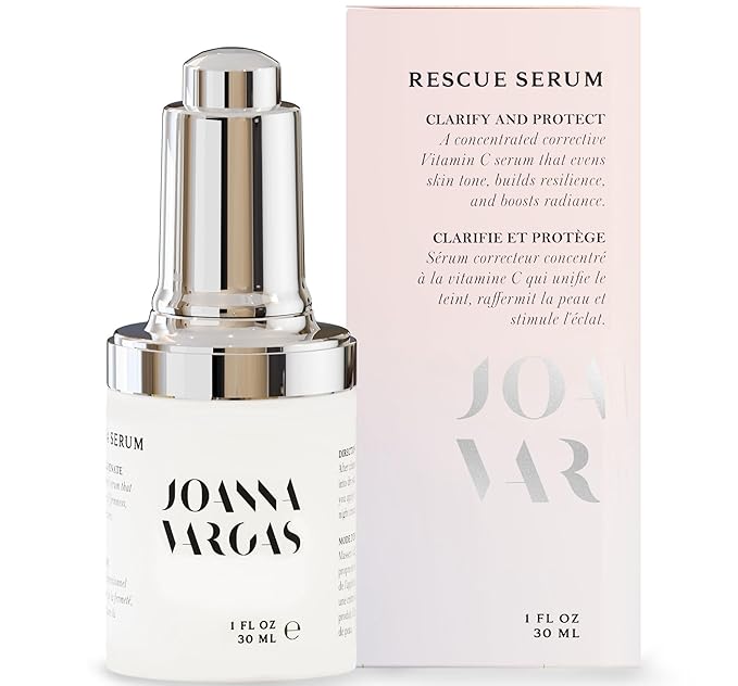 Joanna Vargas Vitamin C Serum for Face with Squalane Oil - Collagen Boosting Facial Serums for Aging Skin - Rescue Vit C Serum for Face - Hydrating Serum to Enchance Skin Texture & Boost Radiance