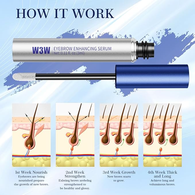 Eyebrow Serum,Eyebrow Growth Serum Advanced Formula for Boost Longer, Fuller, and Thicker Brows Lashes