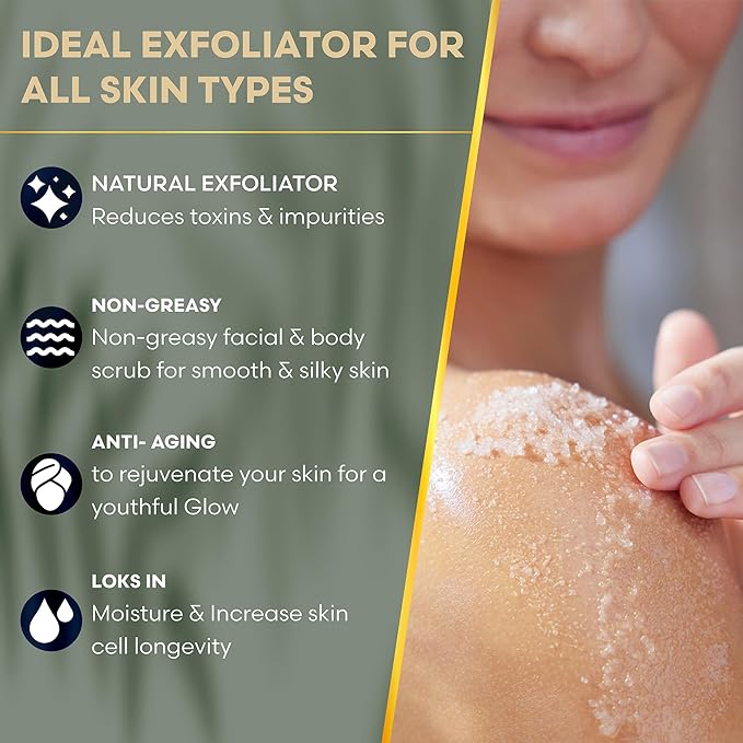 Pink Sky Exfoliating Body Scrub - Ultra Gentle Sugar Scrub for Smooth Skin - Premium Body Scrubs for Radiant, Soft Skin - Ideal Exfoliator for All Skin Types - 700g (Sandalwood & Vanilla, 24.69 Oz)