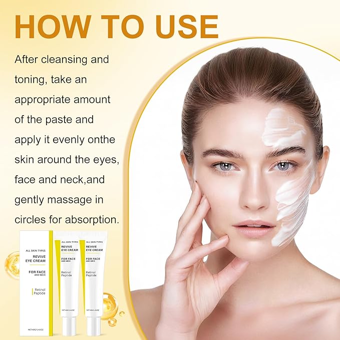 2PCS Revive Eye Cream,Revive Eye Cream For Neck, Reduces Wrinkles Firming & Hydrating Cream for All Skin Types