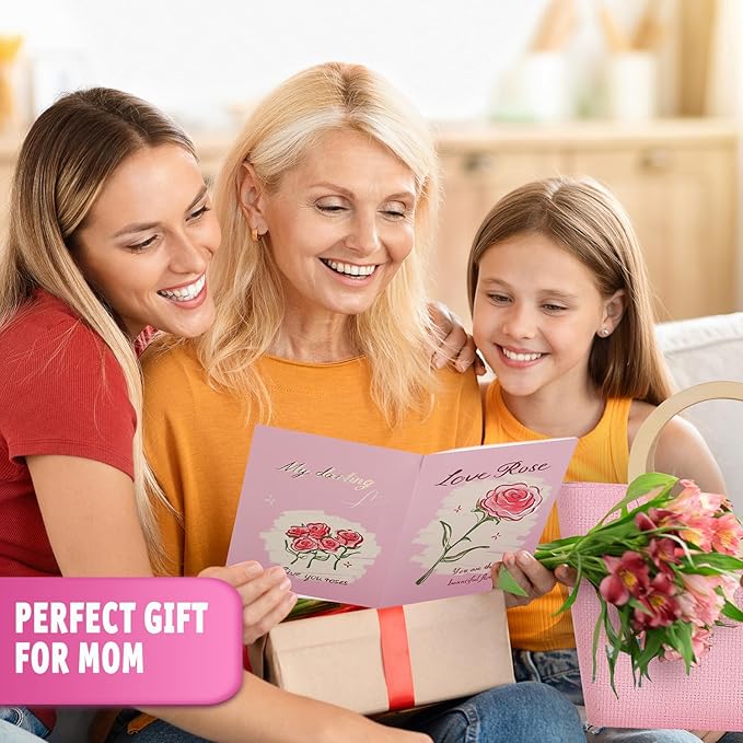 Spa Luxetique Gift Baskets for Women, Mothers Day Gifts for Mom, 11pcs Rose Sets, Relaxing Bath Sets for Women