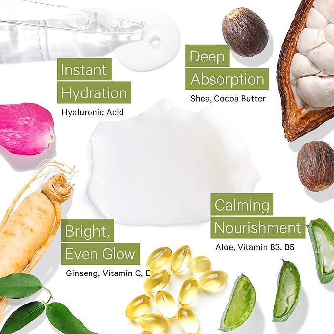 Tree To Tub Hydrating Face Moisturize and Face Serum for Face & Wrinkles - Water-Based Hyaluronic Acid, Vitamin C & E, Organic Aloe, Green Tea, Natural Ginseng and Hydrating Facial Serum for Dry & Sen