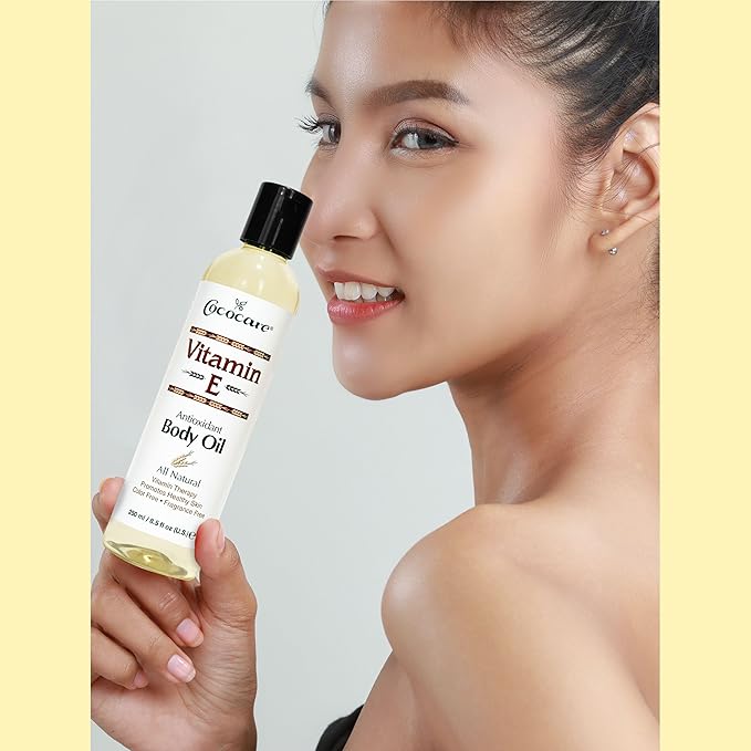 Cococare Natural Vitamin E Antioxidant Body Oil - Vitamin Therapy for All Skin Types - 8.5 fl oz - Pack of 2