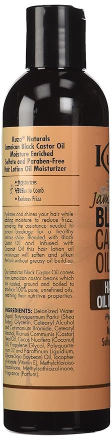 Kuza Naturals Castor Oil Hair Lotion Moisturizer, Black (Pack of 4)