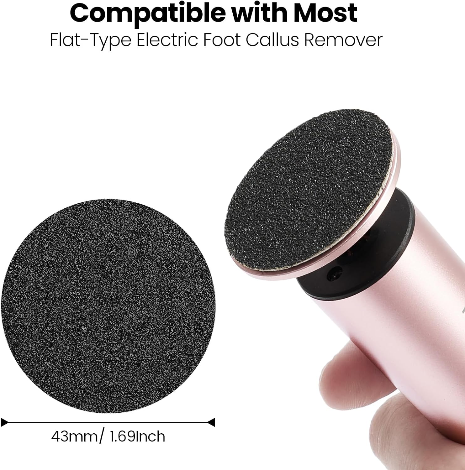 120pcs Replacement Sandpaper Refill Discs for Electric Foot File Callus Remover for Men Women Dead Cracked Hard Skin (60pcs Fine 120 Grit + 60pcs Smooth 180 Grit)