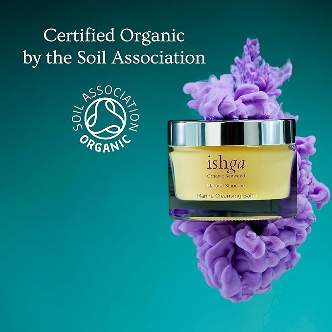 Ishga Marine Cleansing Balm | Natural & Organic Skincare | Scottish Seaweed | Bergamot, Rose Geranium, Shea Butter | Vegan, Cruelty-Free | 3.38fl oz (100ml)