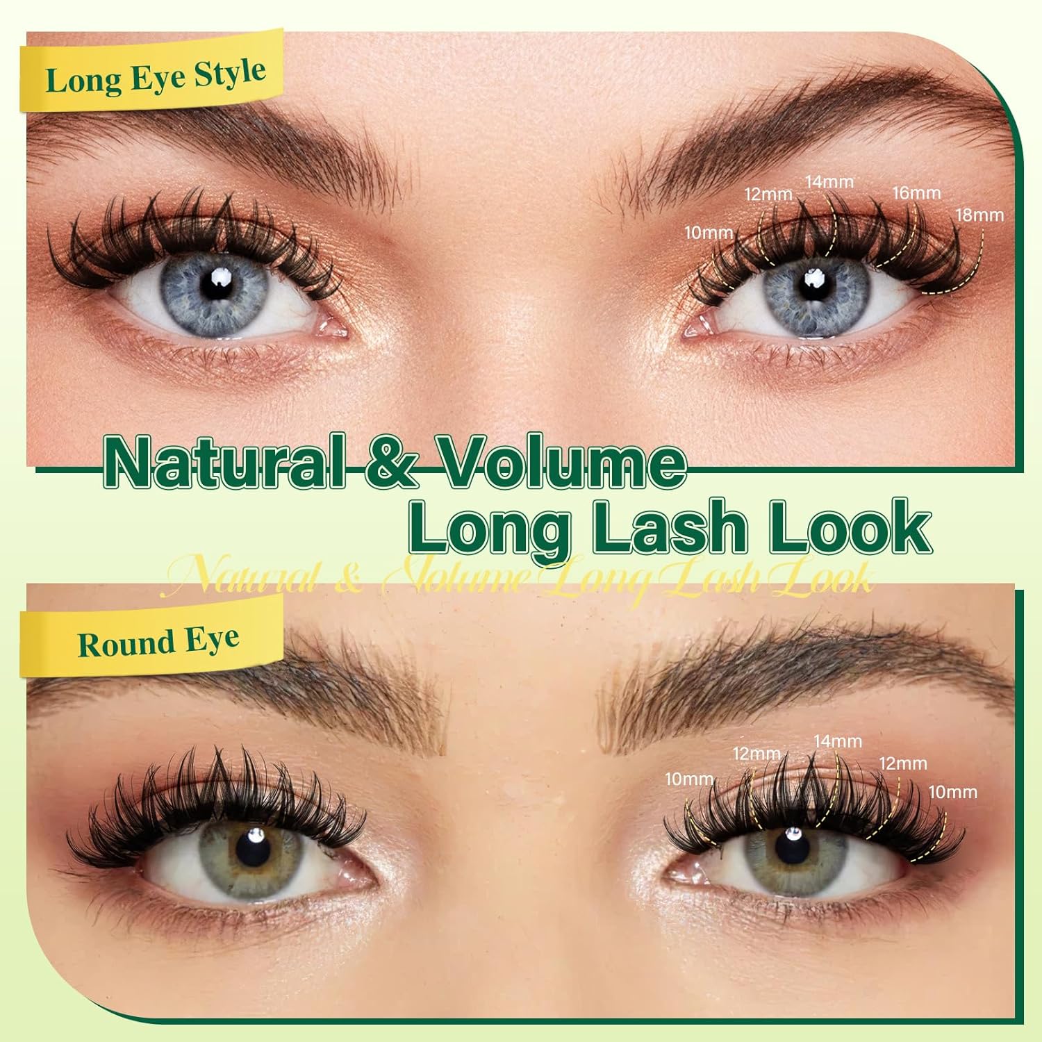 KEYYOULASH Lash Clusters Manga Lash Extension D Curl 120pcs 8-18mm Wispy Eyelash Clusters Natural Volume Eyelash Extensions Individual Lashes DIY at Home(KY01,D-8-18MIX)