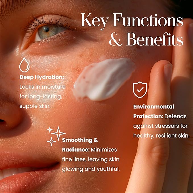 Hylunia Triple Defense Day Lotion | Age-Defying Moisturizer | Vitamin C, Turmeric & Titanium Dioxide | Hydrate, Protect & Rebuild Collagen | Clean, Non-Toxic Formula | All Skin Types | 1.7 fl. oz.