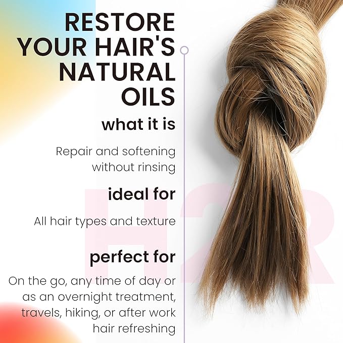 RHRI H2R ANTISOCIAL Molecular Bond Building Dry Hair Treatment Mask Spray, Dry Hair Mask Spray Aerosol, Time Realease Bond-Building Dry Hair Mask, Repair + Soften + Shine, Dry