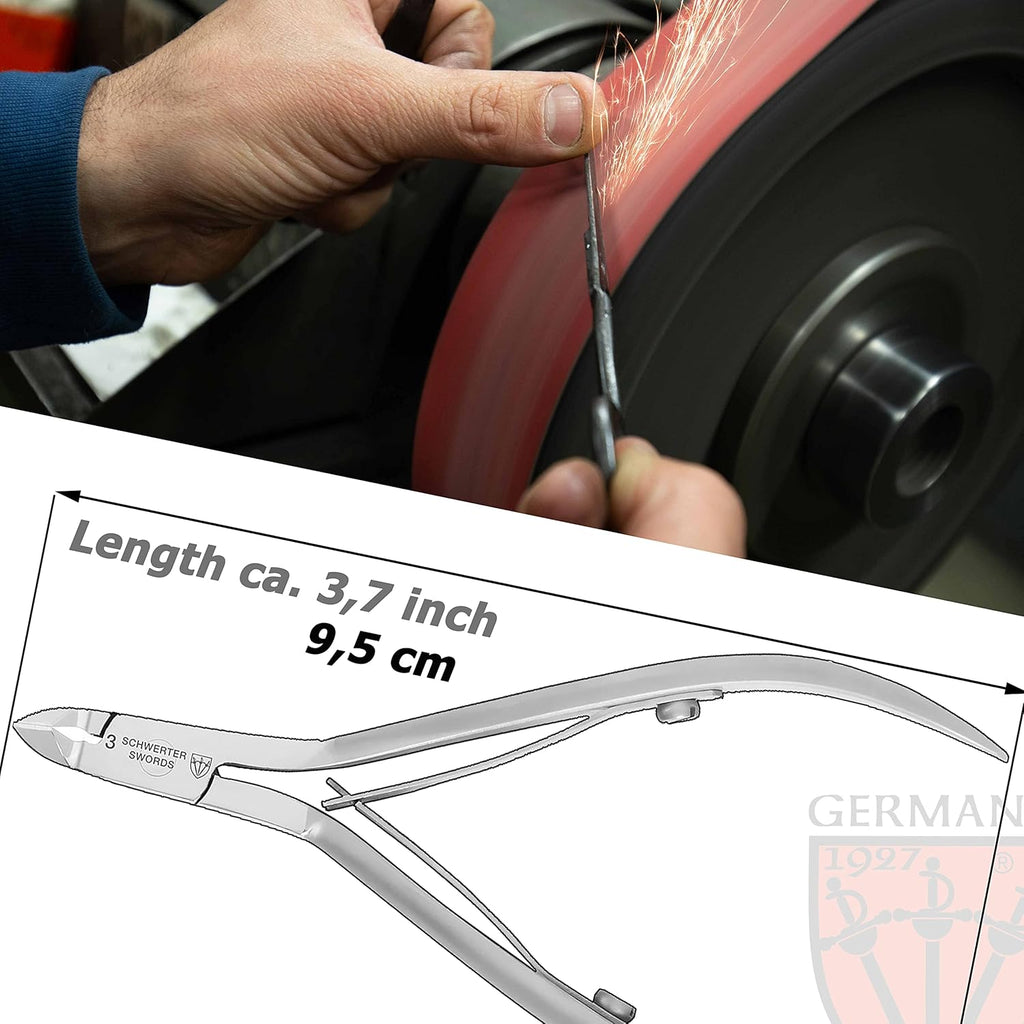 3 Swords Germany – brand quality stainless CUTICLE SKIN NIPPERS - REMOVER - CUTTER manicure pedicure grooming for professional fingernail & toenail care by 3 Swords