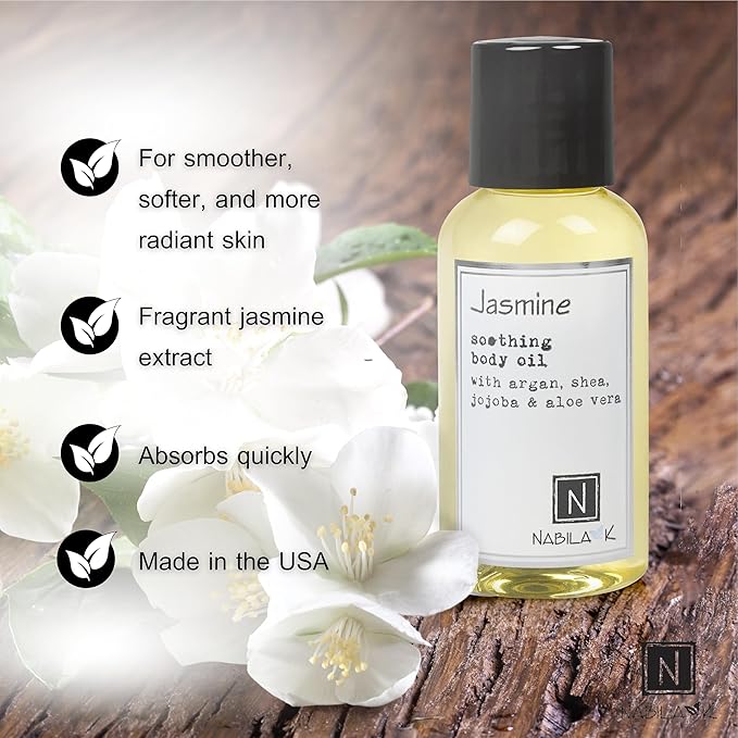Jasmine Body Oil, 9 oz Moisturize & Nourish with Argan & Coconut Oil - Vitamin C Enriched - Naturally Derived, Vegan-Friendly