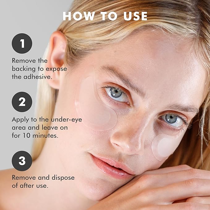 skyn ICELAND Dissolving Microneedle Under Eye Patches with 39% Hyaluronic Acid & Peptides No-Slip Eye Masks for Firming Wrinkles & Fine Lines, 1 Pair