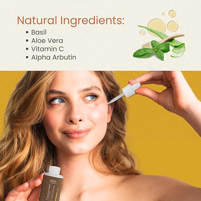 Brightening Vitamin C Face Serum – 1 Fl Oz | skin glow serum with Hyaluronic Acid, Alpha Arbutin & Aloe Vera Extract | Organic & Eco-Friendly Skincare | Ideal for Dark Spots & Dull Skin