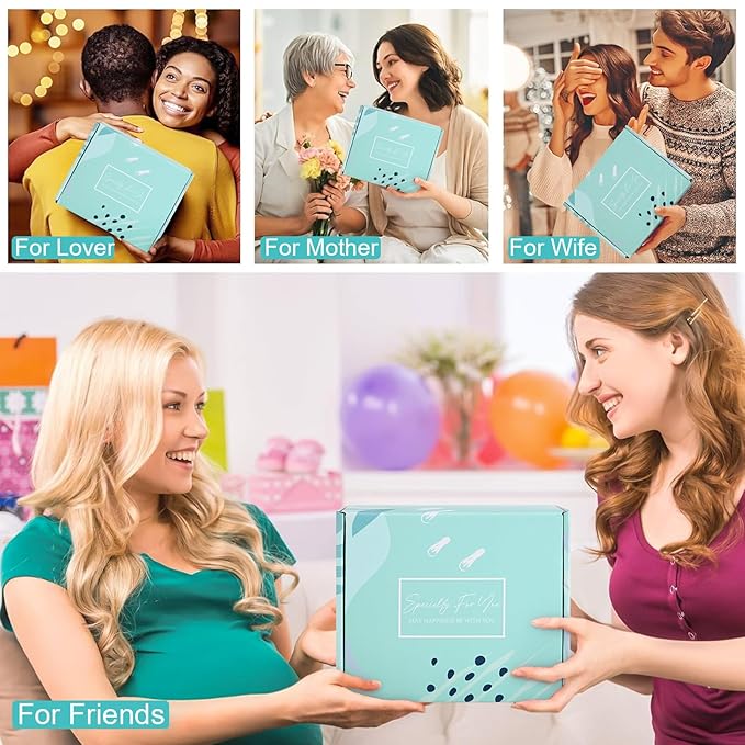 FRAMICS Spa Gifts for Women, Relaxing Spa Gift Baskets, 8-Piece Blue Set