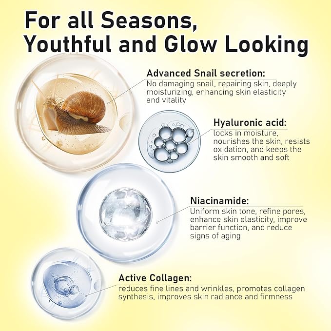 Advanced Snail 96% Mucin Power Essence Set – Korean Skincare Set for Women, Includes Snail Mucin Serum，Hydrating Toner & Face Cream, Moisturizing & Skin Renewal, 3PCS Travel Size Toiletries