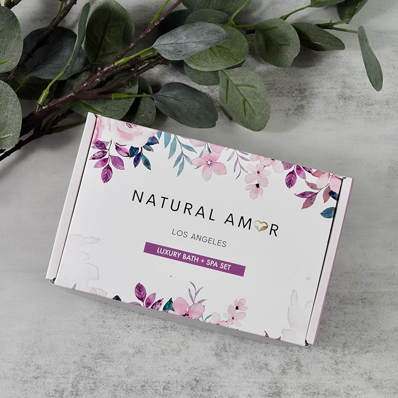 Handmade Bath Salt Gift Set 6 Pack, All Natural, Scented with Essential Oils, Gift for Women