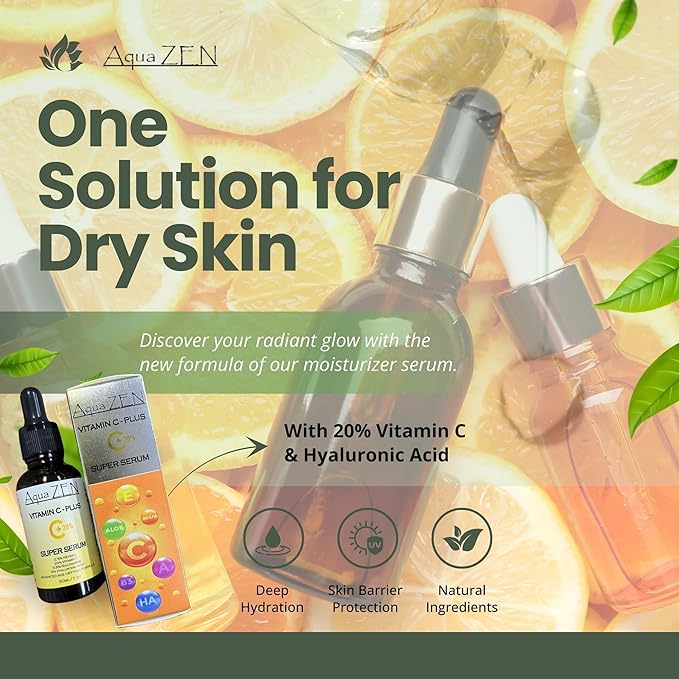 Vitamin C Plus Face Serum | Premium Ingredients 20% Vitamin C, Retinol, Hyaluronic Acid, Niacinamide, & More - Potent Anti Aging, Brightening, Hydrating, Evens Skin Tone, & Dark Spot Remover