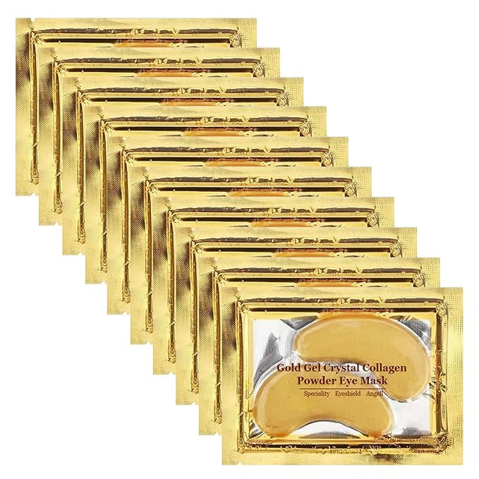 Jakuva 30 Pairs Eye Patches, Under Eye Patches for Dark Circles and Puffy Eyes, Reduce Wrinkles, Collagen Eye Mask Skincare Eye Pads for Moisturizing, Hydrating,24K Gold