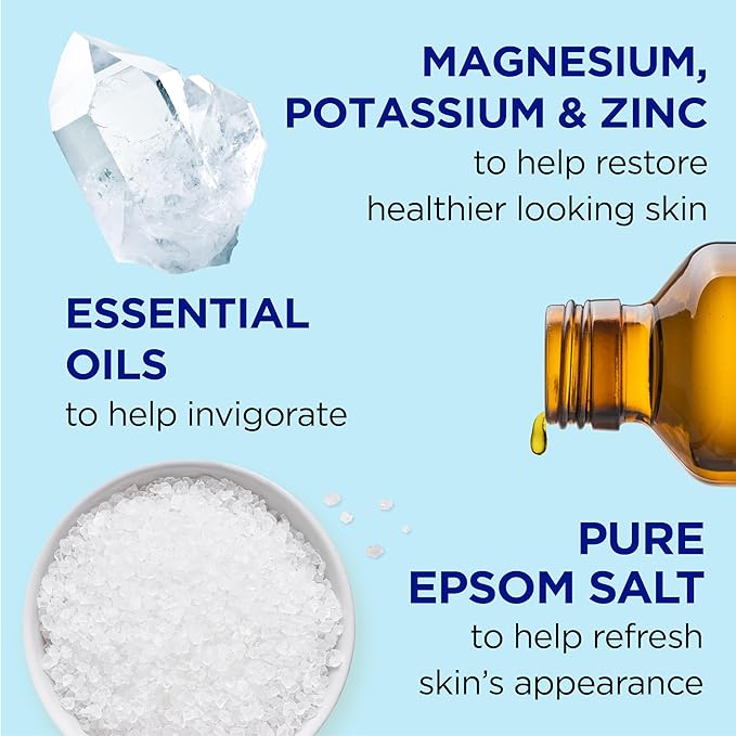 Dr Teal's Pure Epsom Salt, Restorative Minerals with Magnesium, Potassium, Zinc & Essential Oils, 3 lbs (Pack of 4)