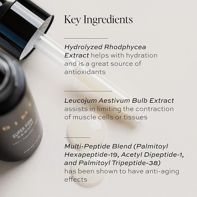 DIME Beauty Super Firm Facial Serum, Anti-Aging Firming Face Serum with Niacinamide for Fine Lines and Wrinkles, .50 oz / 15 mL