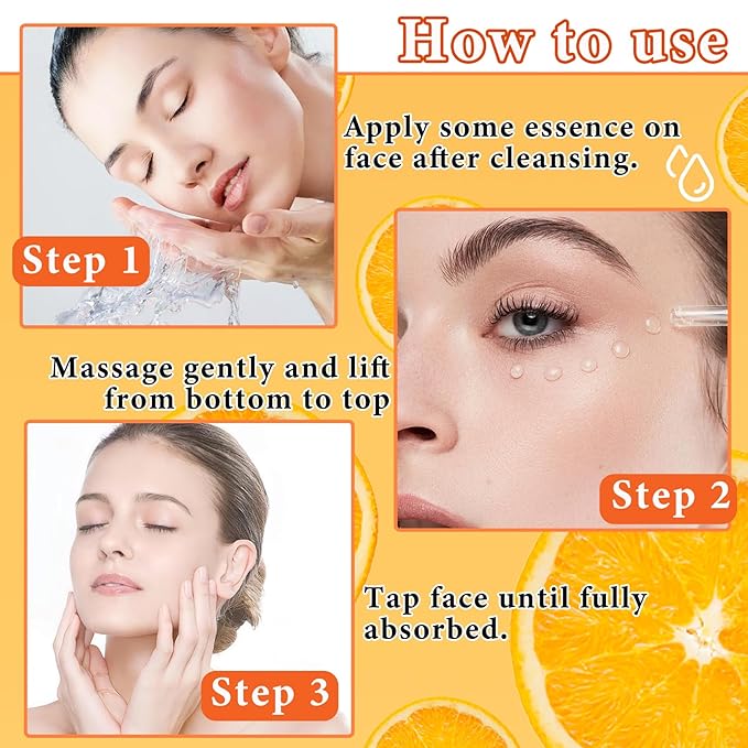 2PCS Vitamin C Face Serum,Vitamin C Serum for Face,Moisturising & Hydrating Skin,Nourishing Face Serum for Daily Skin Care
