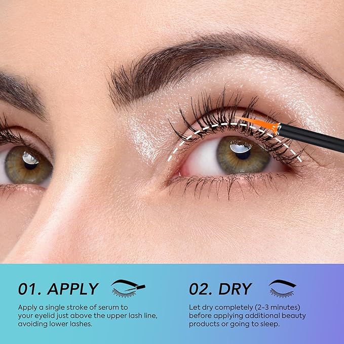 Premium Lash Serum for Eyelash Growth Serum, Advanced Lash Growth Formular for Longer, Fuller and Thicker Lashes and Brows 5ml