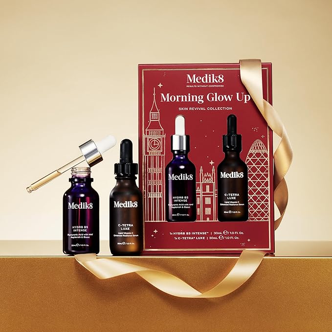 Medik8 Morning Duo - Hydr8 B5 Intense, C-Tetra Luxe - Daily Vitamin C Serum - Intensive Hydration Hyaluronic Acid Serum - 2 pc