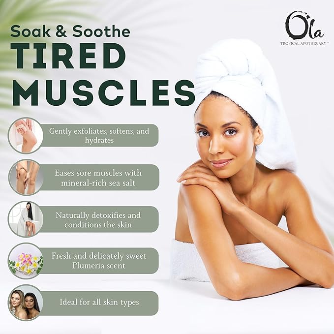 Ola Tropical Apothecary Plumeria Scented Hawaiian Sea Salt Bath Rituals - 2 oz