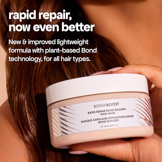 BONDIBOOST Rapid Repair Bond Builder + Hair Mask for Damaged Hair [8.45 fl oz], Deep Conditioning Treatment + Restores Strength & Shine