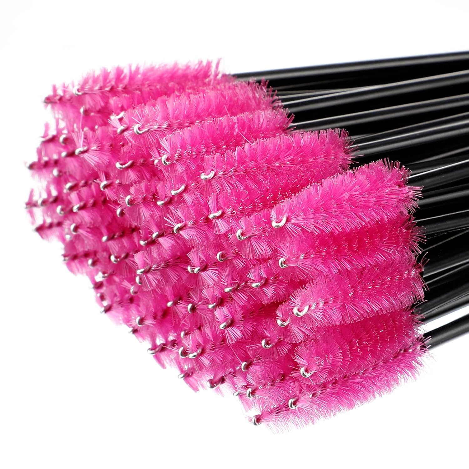 Skylety 1000 Pcs Disposable Mascara Wands Bulk Mascara Eyelash Brush Spoolies Makeup Applicator Eyelash Wands for Eye Lash Extension, Eyebrow Comb, 3.9 x 0.2 x 0.3 Inch (Rose Red,Classic)