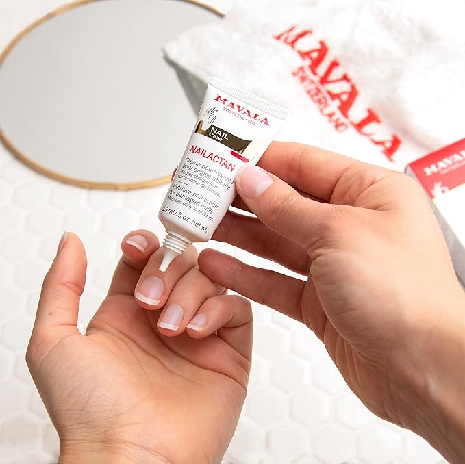 Mavala Nutritive Nail Cream Nailactan for Damaged Nails | Nail Care with Restorative Ingredients for Longer, Healthier Nails | Nail Strengthener + Hardener | 0.5 oz