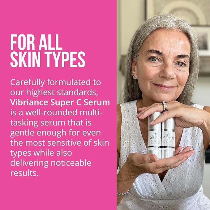 Vibriance Super C Serum for Mature Skin - All-in-One Vitamin Formula Hydrates, Firms, Lifts, Smooths, Targets Age Spots, Wrinkles, 1 fl oz - Pack of 3