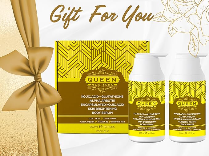 QUEEN NATURAL NEW YORK QUEEN KOJIC PLUS |Triple Booster Skin Brightening Body Lotion-Kojic Acid, Alpha Arbutin, Ginseng Extract, Nicacinamide(B3) (Pack of 1)