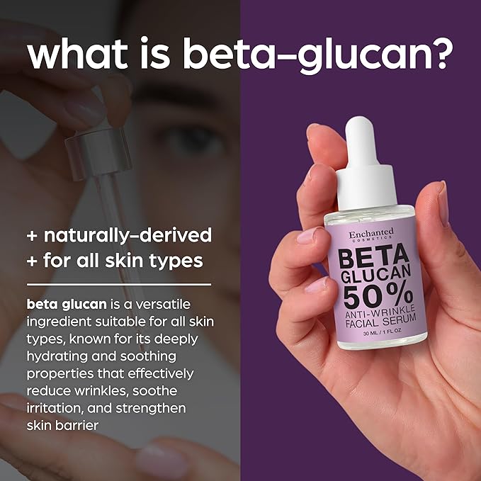 50% Beta Glucan Serum | Mothers Day Gifts for Mom | Anti-Aging, Plumping for Dry Skin, Fine Lines, Wrinkles, Dark Spots | Niacinamide, Centella, Hyaluronic Acid | Korean Skincare | Non-Greasy
