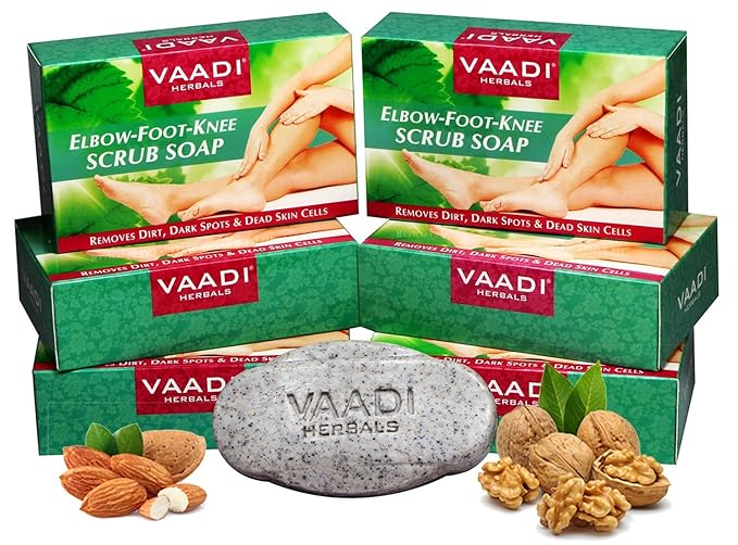 Vaadi Herbals Elbow Foot Knee Scrub Soap 6x75g