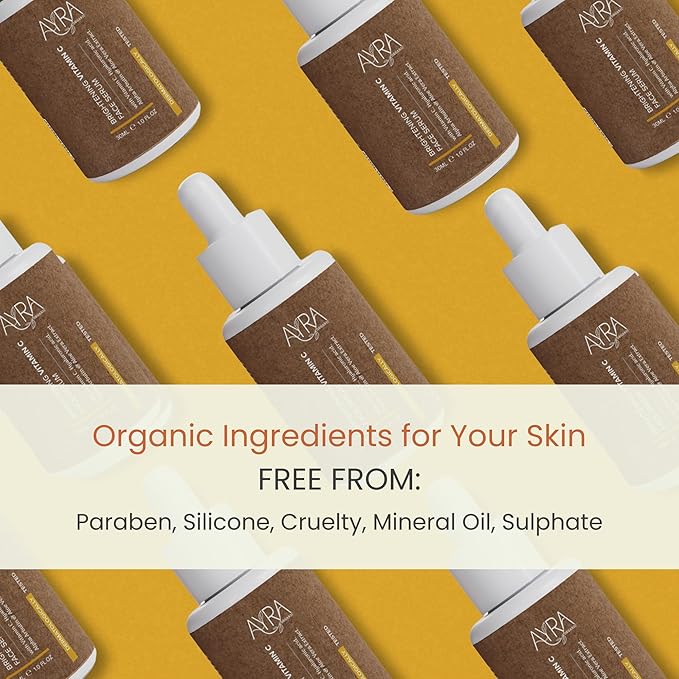 Brightening Vitamin C Face Serum – 1 Fl Oz | skin glow serum with Hyaluronic Acid, Alpha Arbutin & Aloe Vera Extract | Organic & Eco-Friendly Skincare | Ideal for Dark Spots & Dull Skin