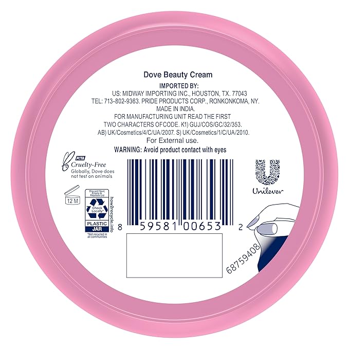 Dove Lotion, Beauty Cream - Light, Fast-Absorbing Face and Body Cream for Normal to Dry Skin, 24-Hour Moisture, Travel Size, 2.53 Fl Oz (Pack of 12)