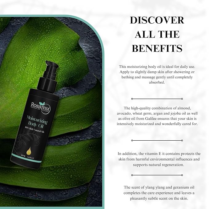 COLD PRESSED MOISTURIZING BODY OIL - 100% Pure and Natural Moisturizing Face, Hair, Body, Skin Care, 100ml