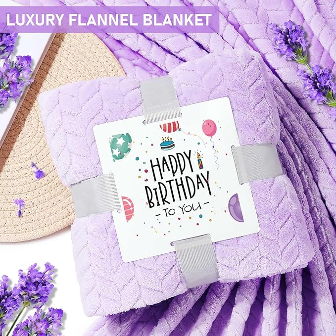 Birthday Gifts for Women Friendship, Happy Birthday Gift Basket for Mom Friend Sister Her Birthday Gift Unique, Luxury Self Care Gift Lavender Relaxing Spa Gifts Set with 3D Birthday Card for Women