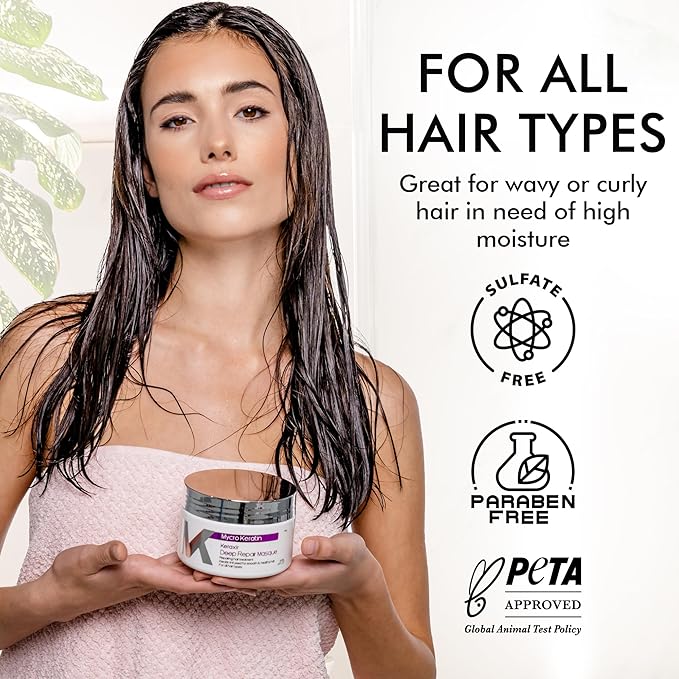 Keraxir Bonding Repair Hair Treatment - Hair Mask for Damaged Dry Hair, Deep Conditioner for All Hair Types (16.9 oz)