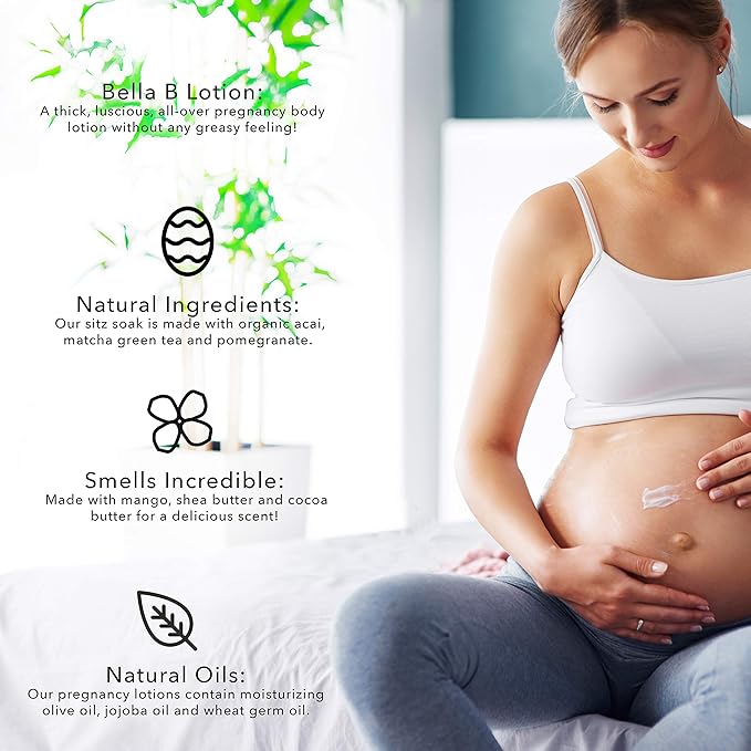 BELLA B Silk & Honey 8 oz - Pregnancy Safe Moisturizing Lotion - Made with Natural Ingredients - Use Twice Daily for Moist, Soft Skin