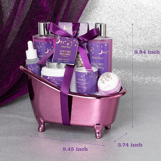 Mother's Day Gift for Mom Spa Gifts for Women, 10pcs Self Care Kit Lavender Scented, Birthday Gifts Skin Care Set Gift Basket Beauty kits Care package