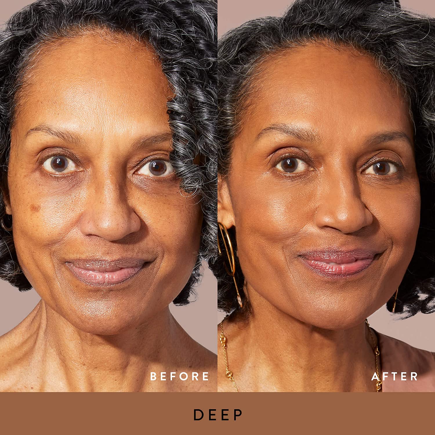 LAURA GELLER NEW YORK Baked Double Take Powder Foundation - Deep - Buildable Medium to Full Coverage - Matte Finish