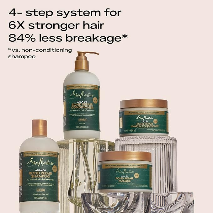 SheaMoisture Bond Repair Masque Amla Oil Deeply Moisturizes and Visibly Repairs Damage with Hydroplex Technology and Amla Oil for Stronger Hair with Restorative HydroPlex Infusion 11 oz