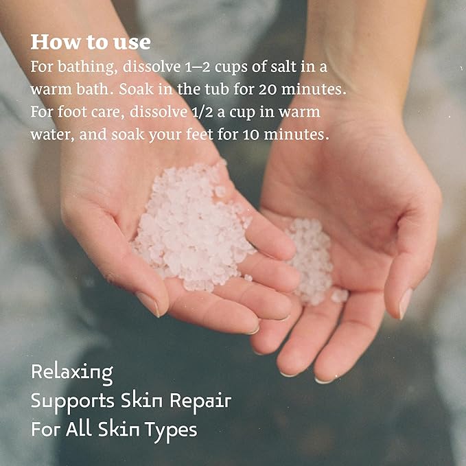 Dead Sea Salts for Soaking - Relaxing Salt Bath Soak for Body Rejuvenation - Natural Mineral Salts - Coarse Dead Sea Salt Bath Salts for Women & Men w/Peppermint Essential Oil (8.82 oz)