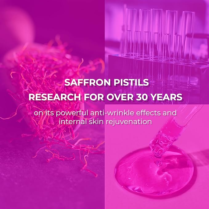 ABERA Saffron Serum For Melasma Treatment, Renewing for Face, Anti-Aging Serum for Fine Lines & Wrinkles, High Potency Saffron Extract, Hydrating Serum, Dark Spot Remover, 1.01 Fl Oz