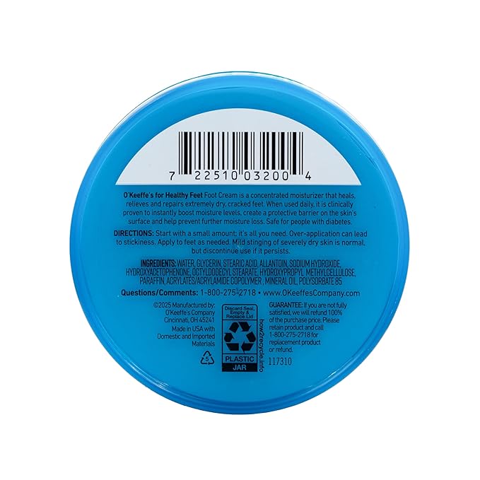 OKEEFFES Healthy Feet 3.2-oz Hypoallerg