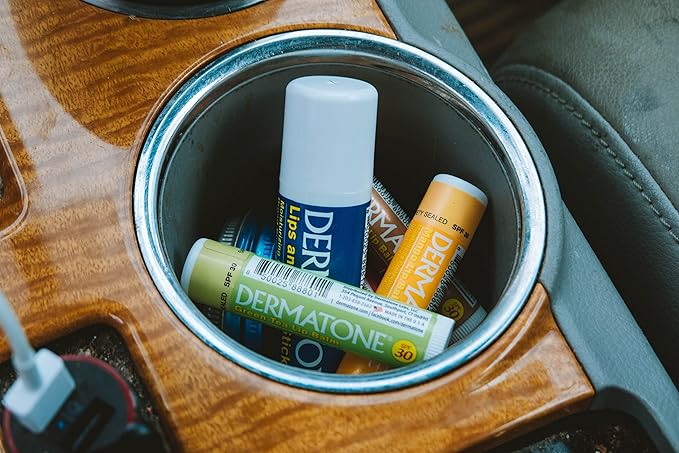 Dermatone Mango Lip Balm | Moisturizing Lip Care | Soothe & Replenish Dry & Chapped Lips | Aloe, Vitamin E | SPF 30 | 3-Pack (Mango, 0.15oz sticks)