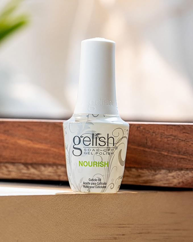 Gelish Mini Nourish Cuticle Oil - Hydrating & Nourishing Formula for Healthy Nails & Cuticles - Quick Absorbing, Non-Greasy, Ideal for Home & Professional Use (0.3 Fl Oz)