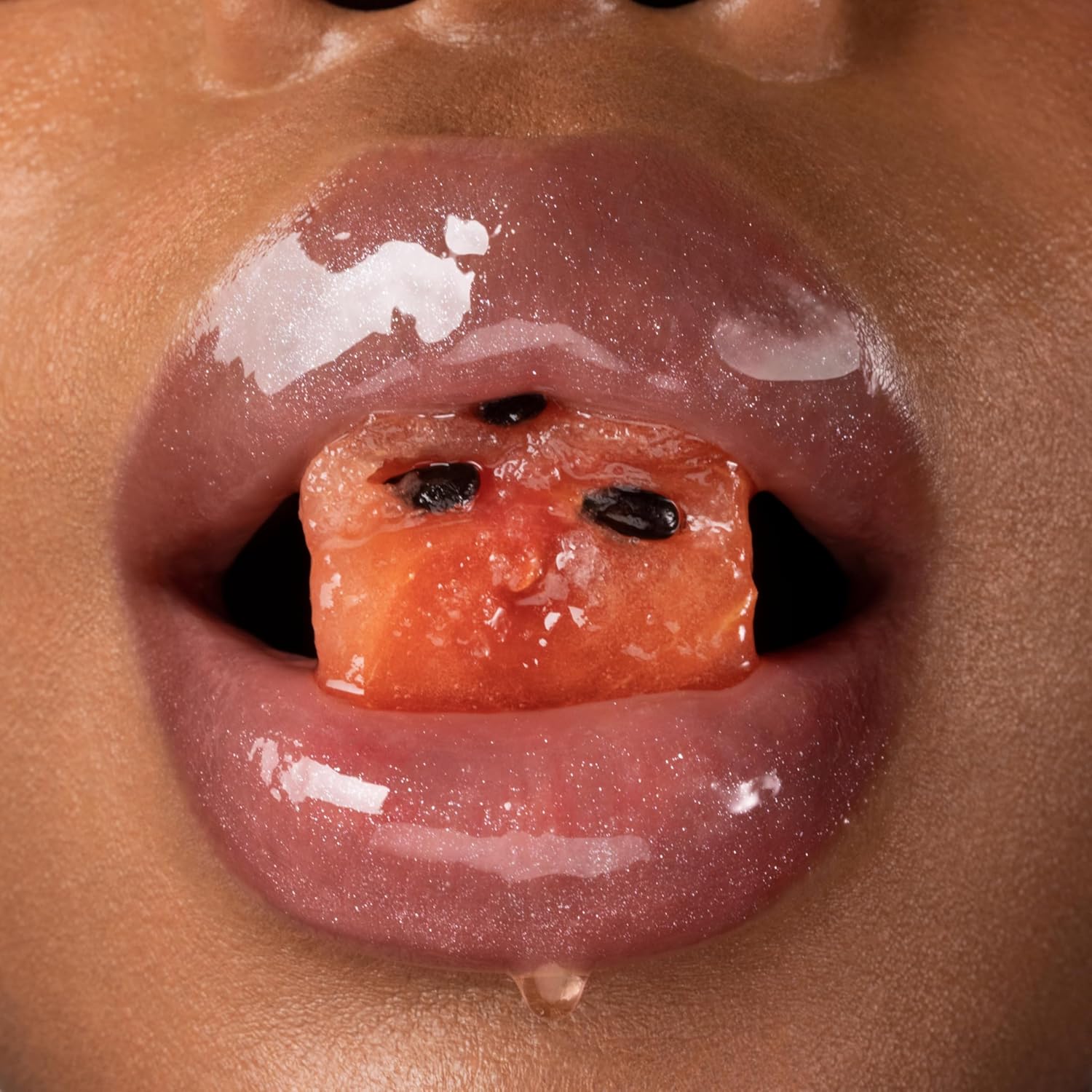 Gisou Honey Infused Hydrating Lip Oil, Nourishing Lip Moisturizer for Dry Lips, High Shine, Smooth Finish, Clear Pink Shimmer Shade, Fresh Watermelon Scent, Watermelon Sugar, 8ml